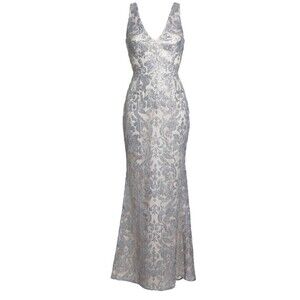 eliza j embroidered sequin midi dress Sequin Floral Embroidery Fit & Flare Cocktail Midi Dress (Women)